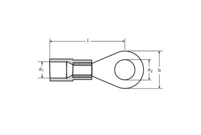Isolierte Quetschkabelschuhe Ringform